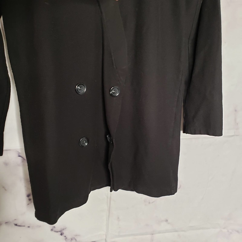 Zara Basic Black Button Down Cardigan Sweater S - image 2